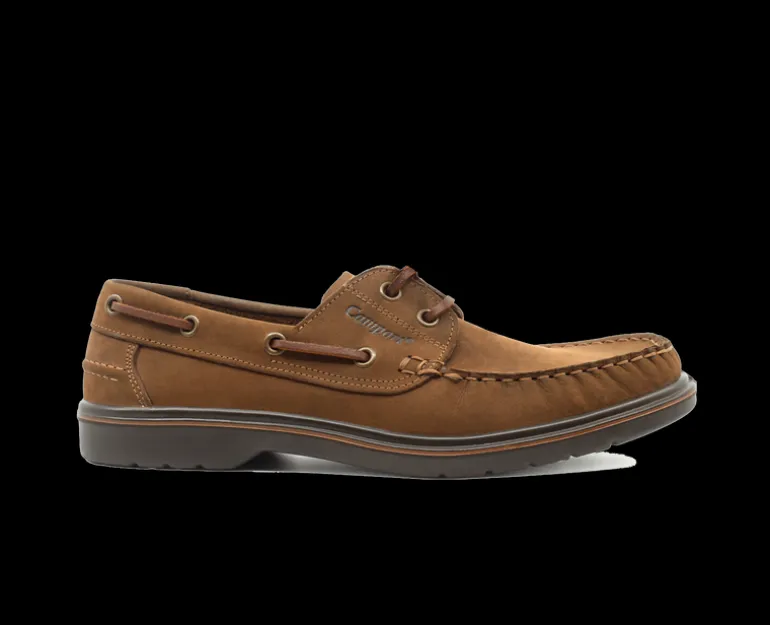 Sapatos PU Boat Castanho
