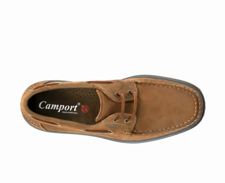 Sapatos PU Boat Castanho